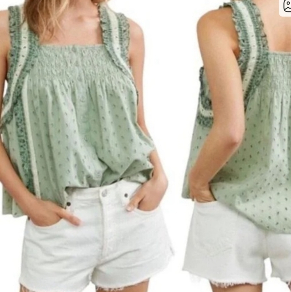 House Of Harlow 1960 Women's Mint Green Sleeveless Top